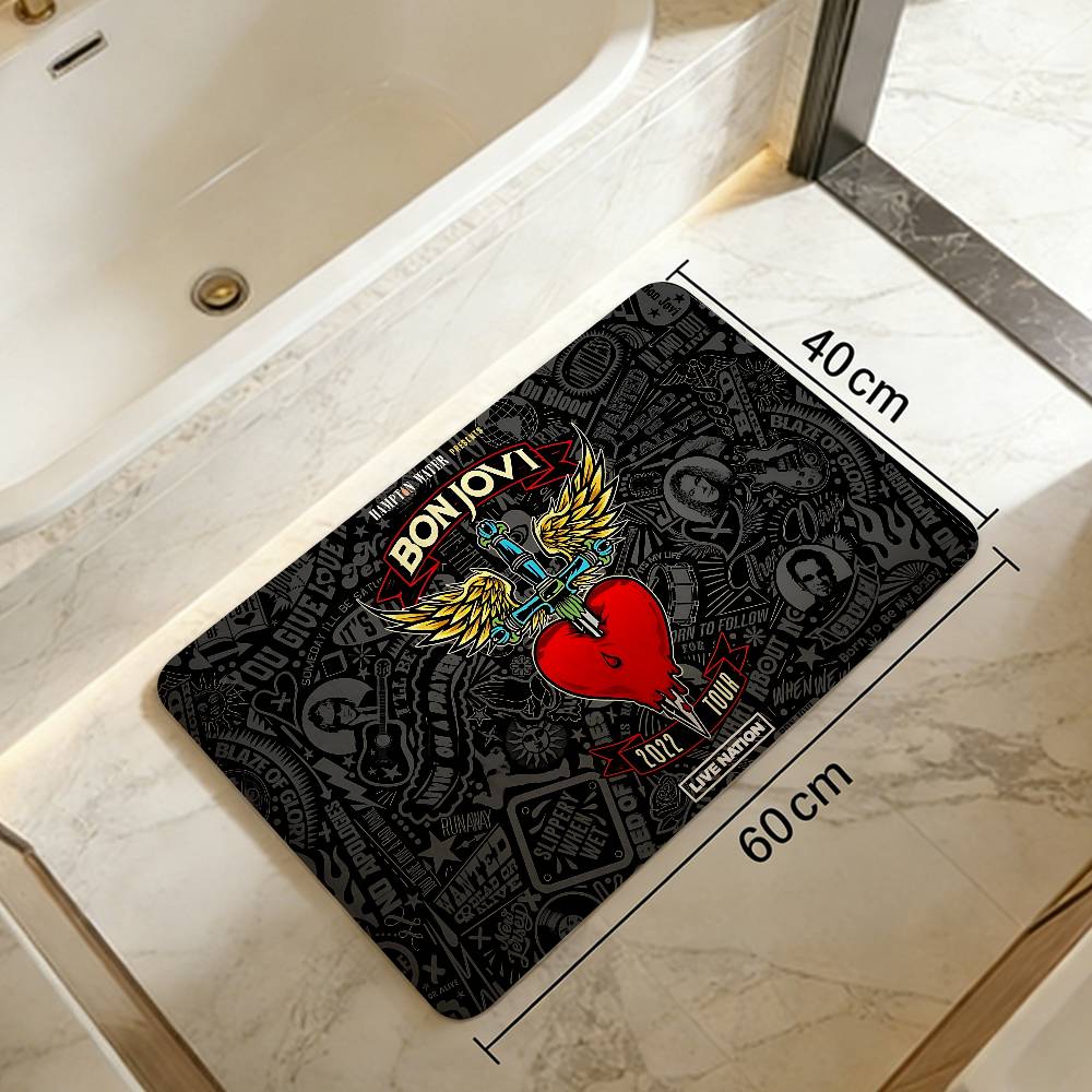 B-BonS J-Jovi Felpudo de Baño Habitación Infantil Decoración de Dormitorio Balcón Felpudo Antideslizante Sala de Estar Alfombra de Bienvenida