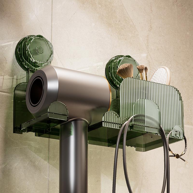 Wall-Mounted No-Drill Suction Cup Shelf - Damage-Free Bathroom Storage Box