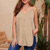 Dámská ležérní vesta plus size s nastavitelnými ramínky, top tílko bez rukávů s výstřihem do V