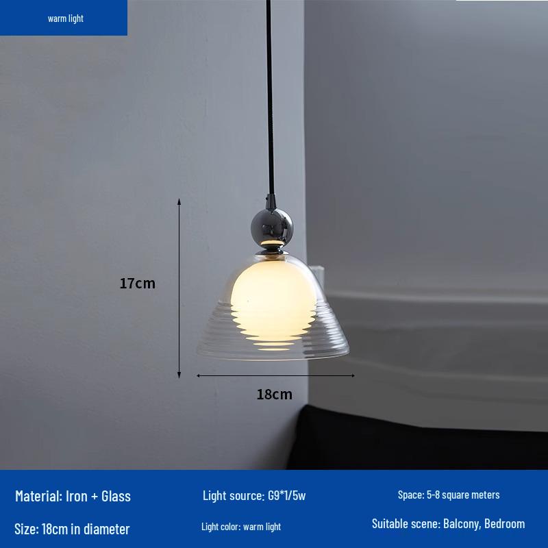 

Bauhaus Modern Minimalist Sunset Glass Pendant Light for Balcony, Bar, Restaurant, Bedroom, or Study