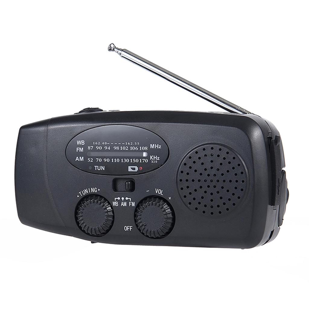 Solar Emergency Radio Hand Crank Portable NOAA Weather Radio with AM FM LED Flashlight SOS Alarm Cell Phone Charger for