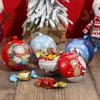 Iron Ball Shaped Christmas Candy Box Santa Claus Printed Ball Candy Can Gift Packaging Box Party