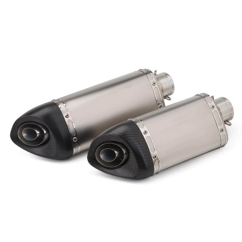 Universal Ninja Motorcycle Exhaust: Oblique Triangle, Round & Hexagon Tail Mods