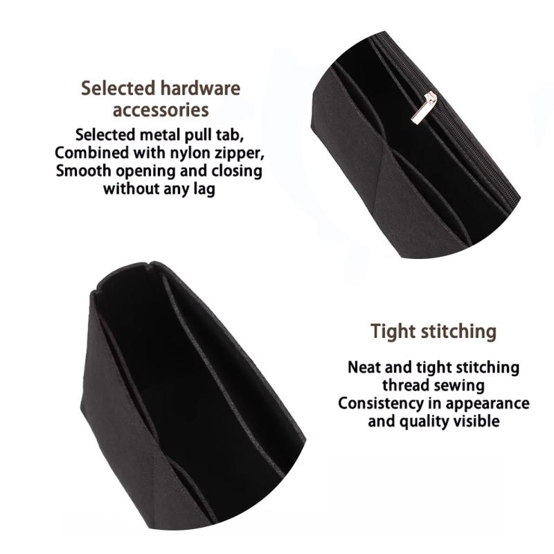 EverToner Bag Insert Organizer For C-anel Cambon Bag Felt Ultra Lightweight Pouch Support Handbag Insert Bag Accessories