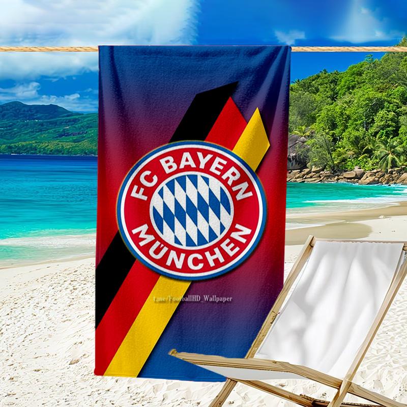 Asciugamano da Spiaggia Stampato Football Club Monaco, Microfibra Super Morbida, Regalo Perfetto Compleanno, per Piscina, Spiaggia, Viaggio, per famiglia e amici