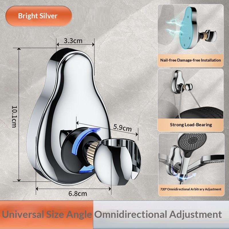 

1pc Handheld Shower Head Bracket Wall Mounted Adjustable Shower Holder ABS Chrome Black Grey Bathroom Shower Mounting Brackets серебряный