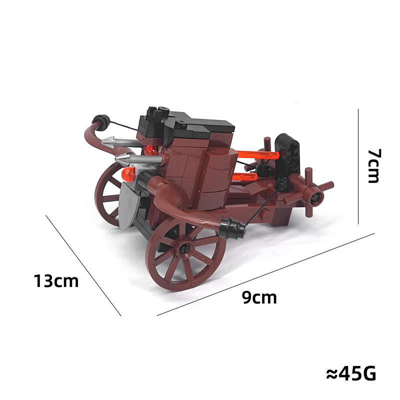 Medieval Roman Castle Legion Crossbow Car Catapult Assembly Military Weapon Building Block Toy