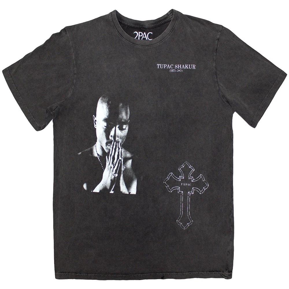 Tupac Photo Cross Official Tee T-Shirt Mens Unisex S