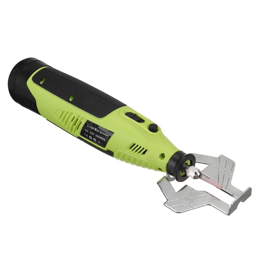 20000 U/min Mini Akku-Elektroschleifer-Set Kettensägen-Schärfgerät Schleifmaschine Wiederaufladbares Schnitz-, Trimm-, Polierwerkzeug 27,3*5cm