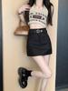 Gray Spicy Women's High Waist A-line Anti-exposure Slimming Short Skirt