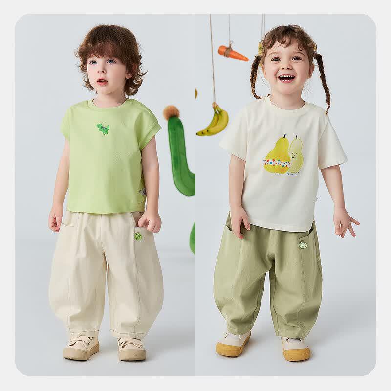Minibala Unisex Baby & Kids Summer Loose-Fit Pants