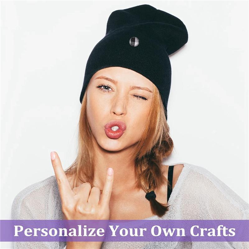 ABWR-300 Sets Cover Buttons Kit With Tools Size Buttons To Cover Self Cover Buttons DIY Fabric Cloth Cover Buttons 0.59 Inch