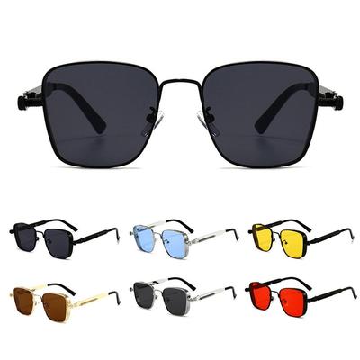 Anti-UV 400 Metal Frame Sunglasses for Women Men Black Shades Eyewear Sun Glasses Retro Sunglasses Street Photos Decoration