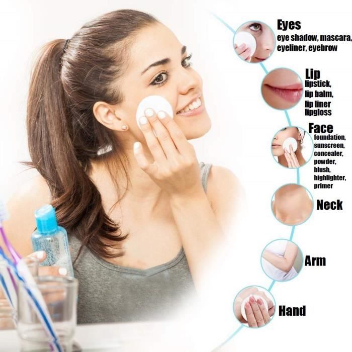 Lingette Démaquillante - Ourworld - Coton Réutilisable - Bio - Tampons En Bambou - Sac À Lessive