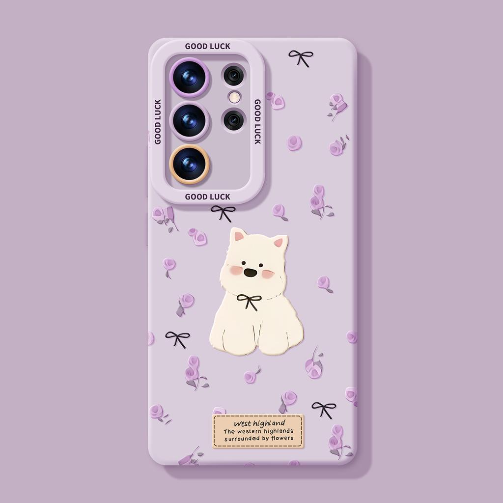 West Highland Mobile Phone Case Is Suitable for Samsung Galaxy S26 with Lanyard S25ultra High-value S24 Girls 23 Sets