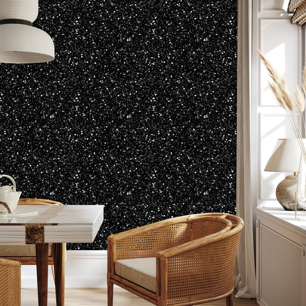Black glitter wallpaper black, black background for living room and bedroom 50x1000