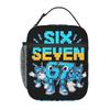 Pojemnik na lunch 67 Sześć Siedem 6-7 Zabawne Włoskie Akcesoria Brainrot Pojemnik na żywność Unikalny Design Termiczny Cooler Lunchbox Bento Do Biura