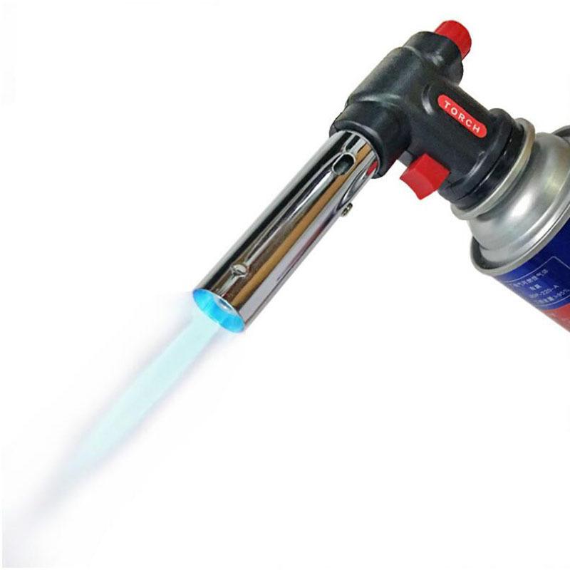 Butane Torch Gas Burner Adjustable Flame for Easy Welding Soldering Baking Camping Outdoor Cooking
