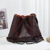 PU Leather Shoulder Bag Simple Retro Large Capacity