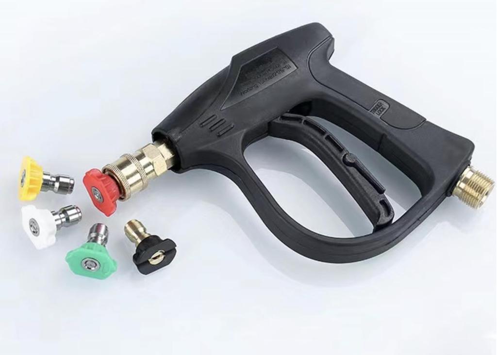 Short Trigger Gun Karcher High Pressure Washing Short Gun M22 14mm High Pressure Washer Car Wash Nozzle Quick Connect Compatible High Pressure Washing