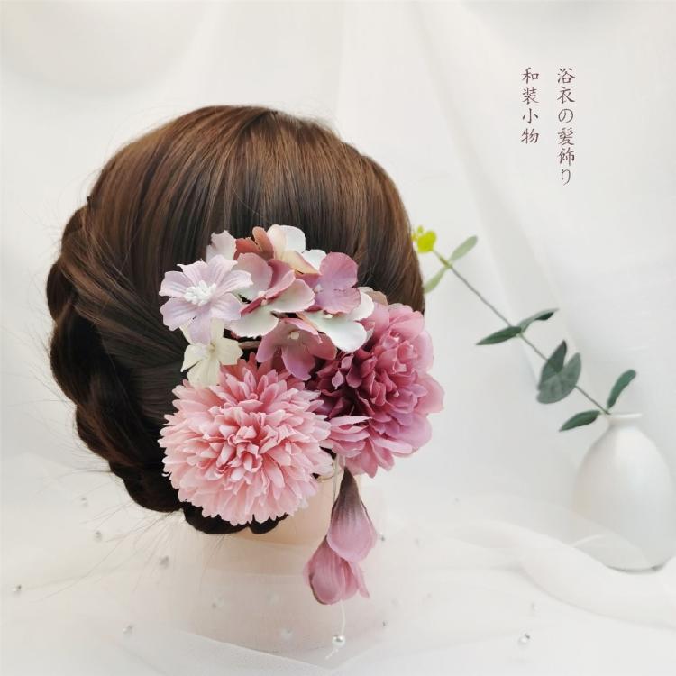 Chinese Style Hair Stick Simulation Flower Hair Pin Comb and Stick Hair Decors