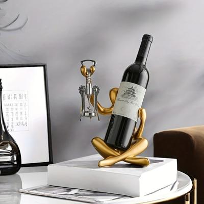 Creative Abstract Character Red Wine Rack Storage Ornament Wine Bottle Holder Home Decoration for Liviingroom Kitchen Organizer
