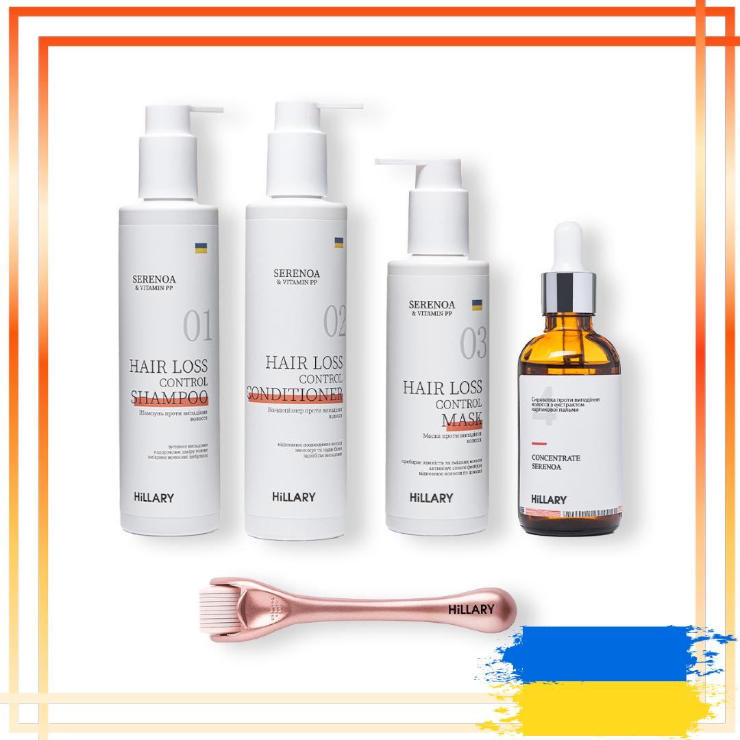 

Мезороллер для шкіри голови Hillary + Комплекс проти випадіння волосся