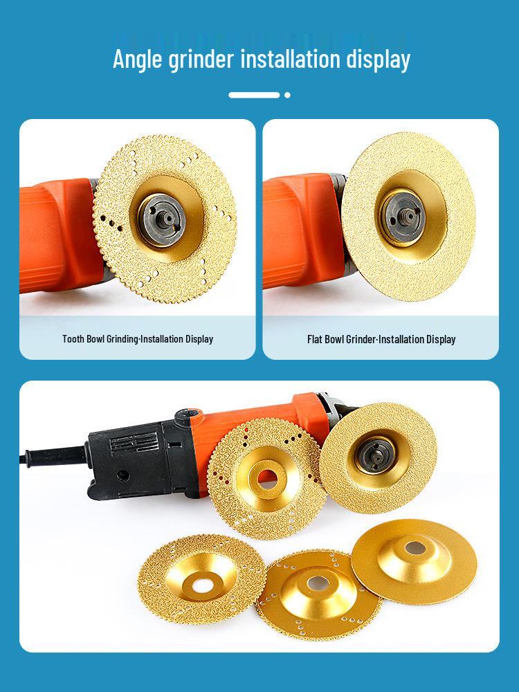 Diamantgelötete Schleifscheibe für Marmor, Quarz, Fliesen und Keramik - Winkelschleifer-Aufsatz