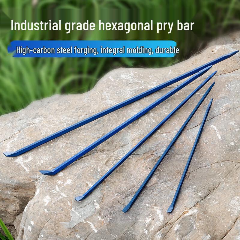 Heavy-Duty Hexagonal Pry Bar with Nail Puller