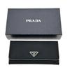 Prada 1MH132 Triangle Logo Plate Long Wallet with Pass Case Flap Folded Wallet