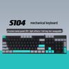 S104 Hot-Swappable Wired Mechanical Keyboard - Blue/Brown Switch, Perfect for Men & Women Gamers