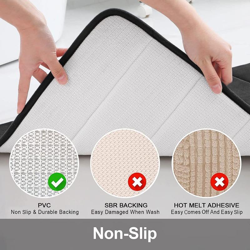 Bathroom Mat Bath Non-slip Carpets In Wash Basin Bathtub Side Floor Rug Shower Room Doormat Memory Foam 3D Pad
