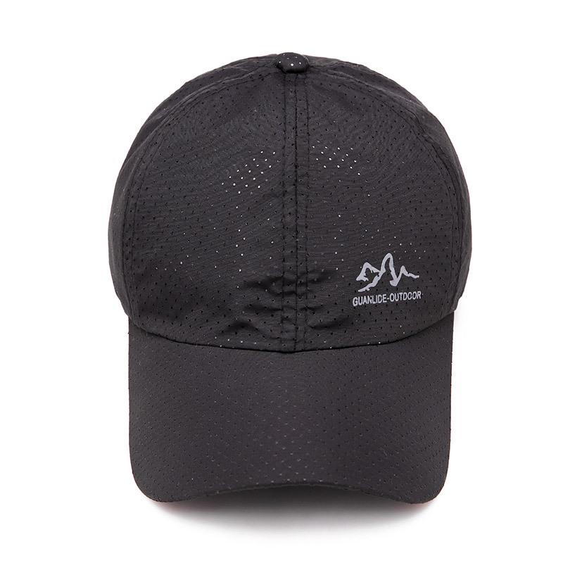 Hat Men's Fashion Punching Versatile Baseball Cap Outdoor Sunscreen Summer Shade Quick Drying Breathable Cap
