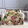 Rose Floral Blanket Soft Warm Print Throw Blanket Lightweight for Kids Adults Women Gift Super Soft for Bed Couch Sofa Blanket