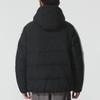 adidas Essentials 3-Streifen Outdoor Warm Winddicht Kapuze Reißverschluss Entendaunen Locker Geschnitten Pufferjacke Herren Jacke Schwarz KH3987