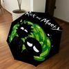1PC Warner Rick and Morty Automatic Open/Close Umbrella with Windproof, 93-Rib Sturdy Canopy, Durable Ribs1310A