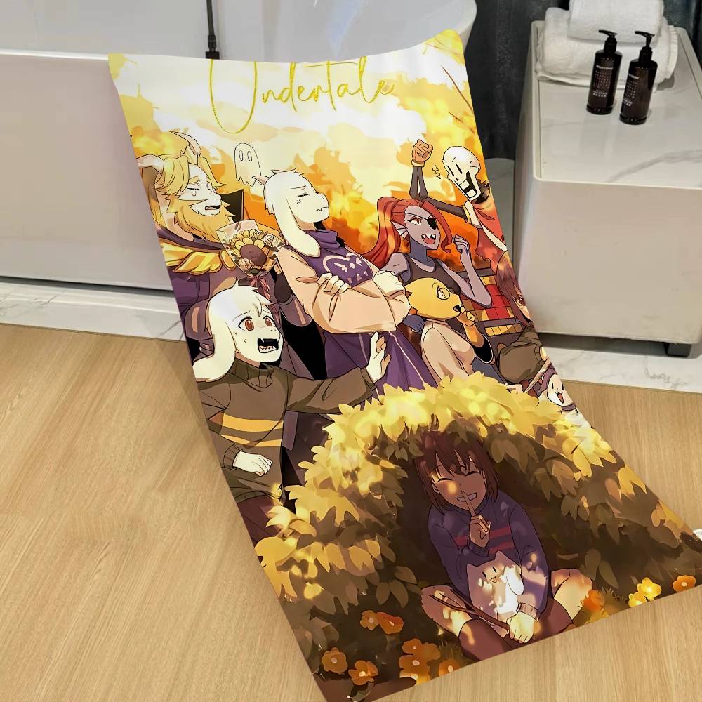 Anime Undertales Game Microfiber Printed Beach Towel Mountain Climbing Yoga Beach Swimming Running Absorbent Soft Towel