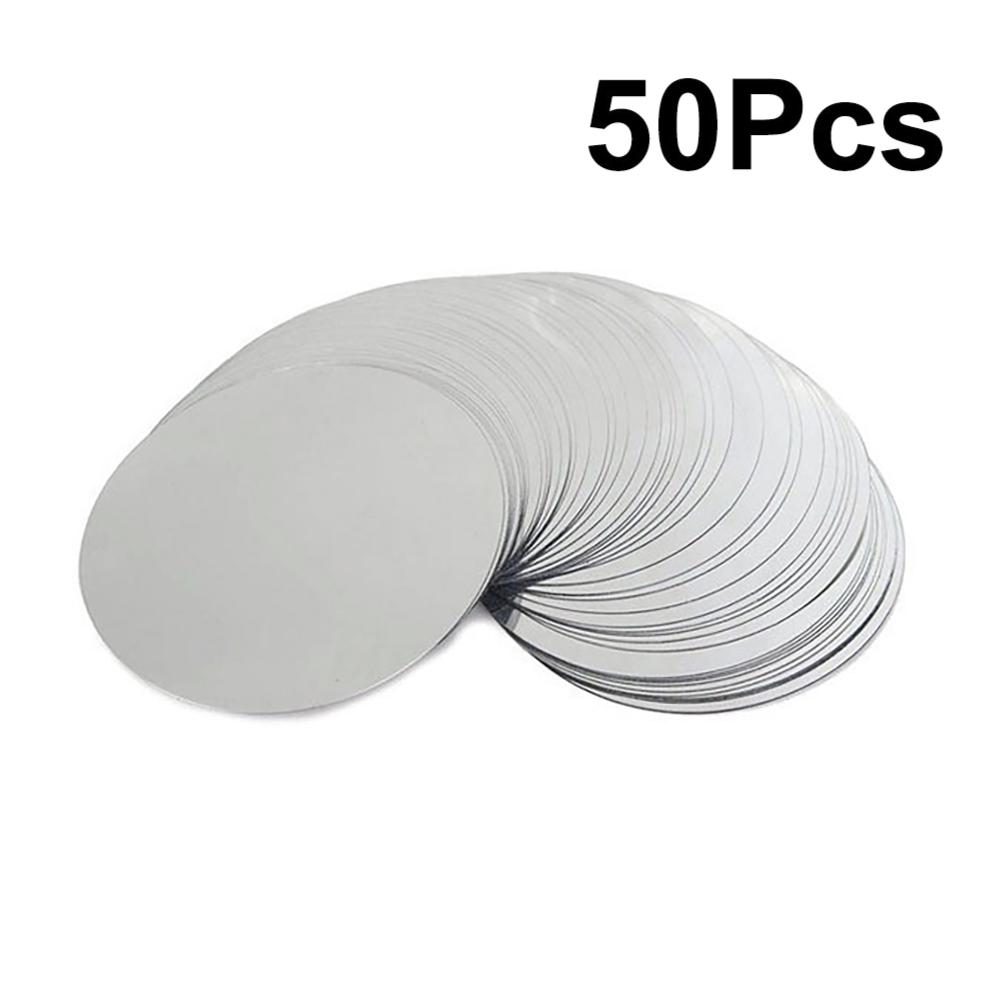 

50Pcs 7.5cm Wine Pour Disc Slice Silver Aluminum Foil Wine Pourer Disc Flexible Collapsible for Drip Festival Party Supplies