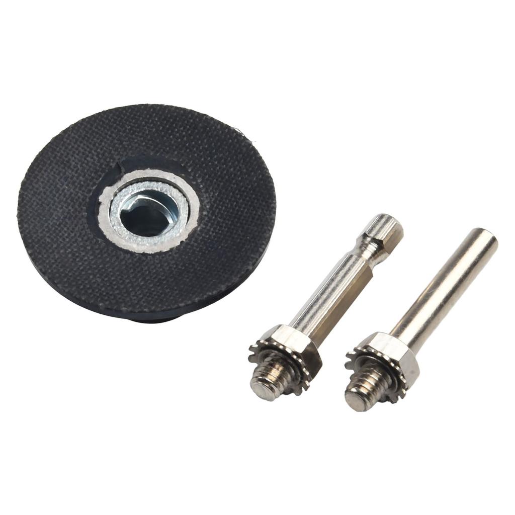 Rotary Disc Pad Holder Maintenance Metal Parts Repairing Round Shank Rubber 1 4 ' ' Hex Shank 2Inch 3Pcs set 45mm