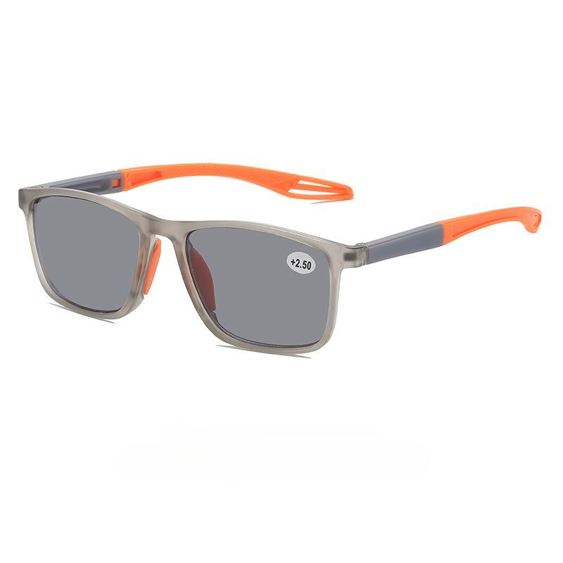 Unisex UV-Protective Presbyopia Glasses Stylish Square-Frame Blue Light Blocking Sun Reading Glasses with Plus Diopters