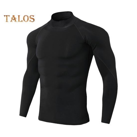 Pánské sportovní top 3D Slim Fit High Elasticity Stojací límec Rychleschnoucí Dlouhé rukávy Slim Fit Kompresní Tričko Tvarování postavy Gym Běh Basketbal