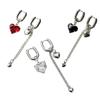 Asymmetrical Design Pendant Earrings Tassel Long Earrings New Zircon Earrings  Jewelry Accessories