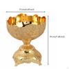 Pedestal Bowl Metal Embossed Floral for Tabletop S