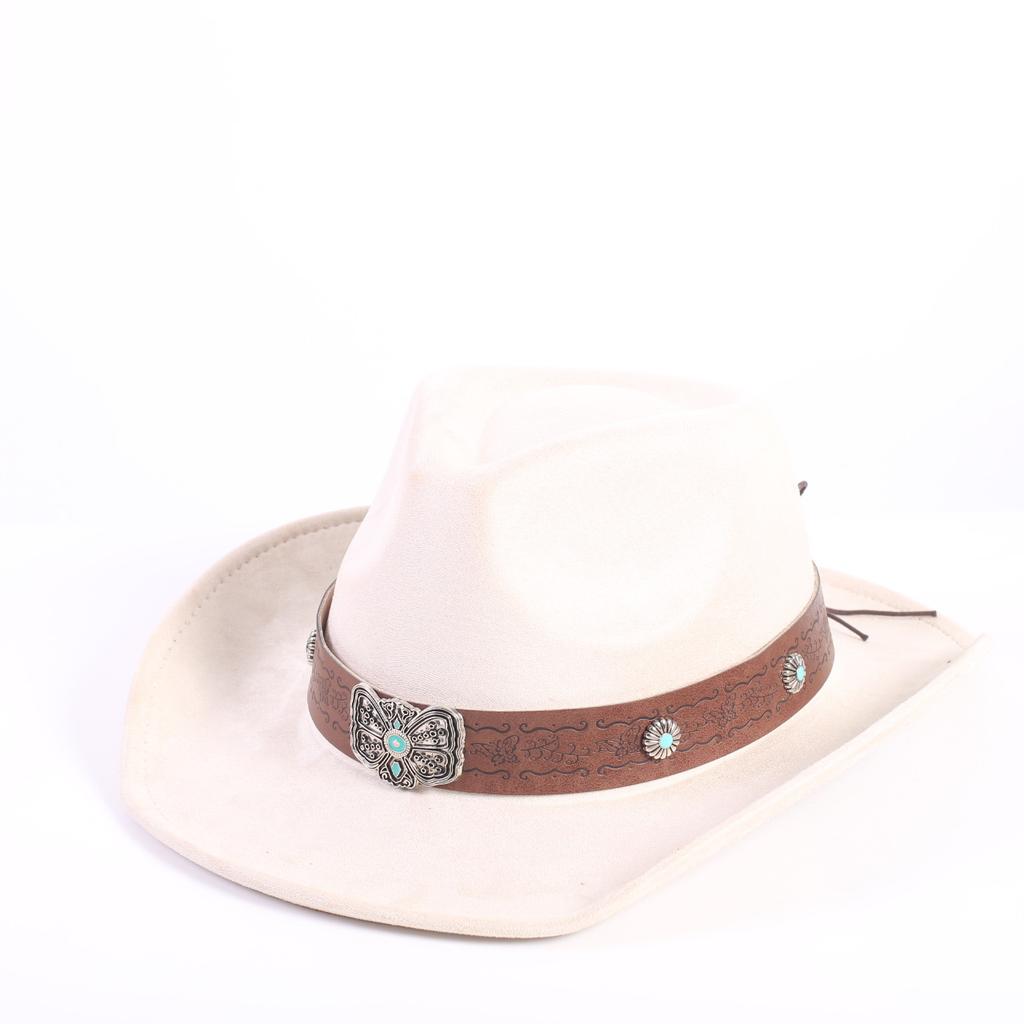 Popular European and American classic suede western cowboy hats, men's and women's fashion outdoor cowboy hats