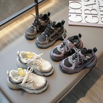 Children's Sports Shoes Girls Spring Dirty Shoes 2025 New Boys Running Shoes Spring and Autumn Trendy Dad Shoes