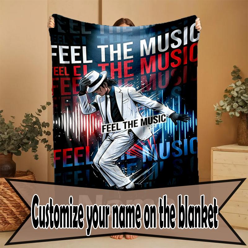 Individuell personalisierte Michael Jackson Print Decke, Heimdekoration, Schlafzimmer, Sofa, Camping, Couch, Geschenke für Geburtstag Weihnachten