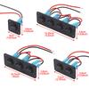 1-4 Gang Toggle Switch Panel 12V USB Car Boat Marine RV Truck Blue LED Styling Accessories Marine Rocker Switch Universal
