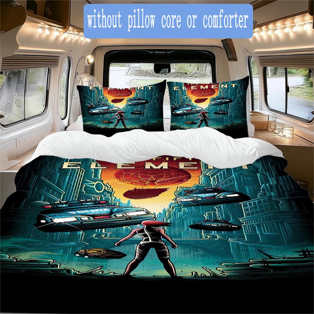 The Fifth Element Pattern Bedding,Quilt Set Quilt Cover Pillowcase Home Birthday Gift (1*duvet cover+2*pillowcase,without core)SSJT0917004