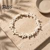 Lightweight Vacation Wrist Jewelry Summer Beach Bracelet, Bohemian Sea Shell Turtle Braided Handmade Woven Casual Daily Wear Accessory String