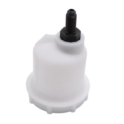 Car Brake Clutch Fluid Reservoir 7/16 Male Threaded Outlet 60mm Diameter ABS Material for Automotive Engine Compartment Use
